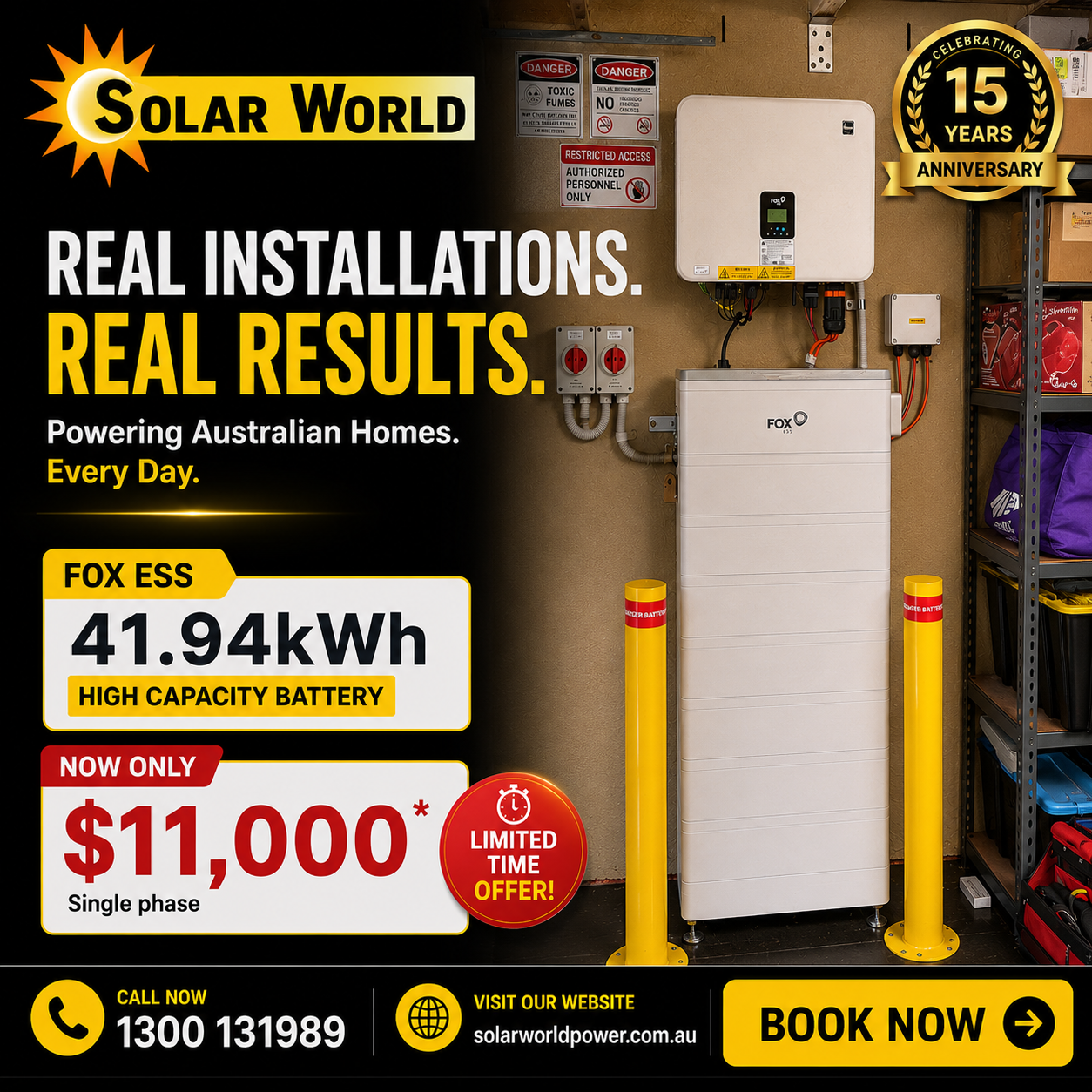 Foxess 41.94 kW Battery package single phase